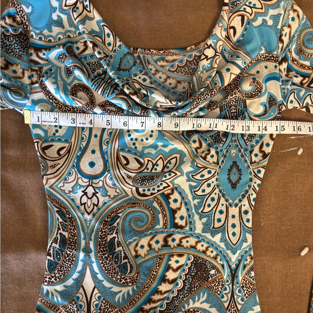Maurices Blue and Brown Paisley Top - Picture 4 of 5